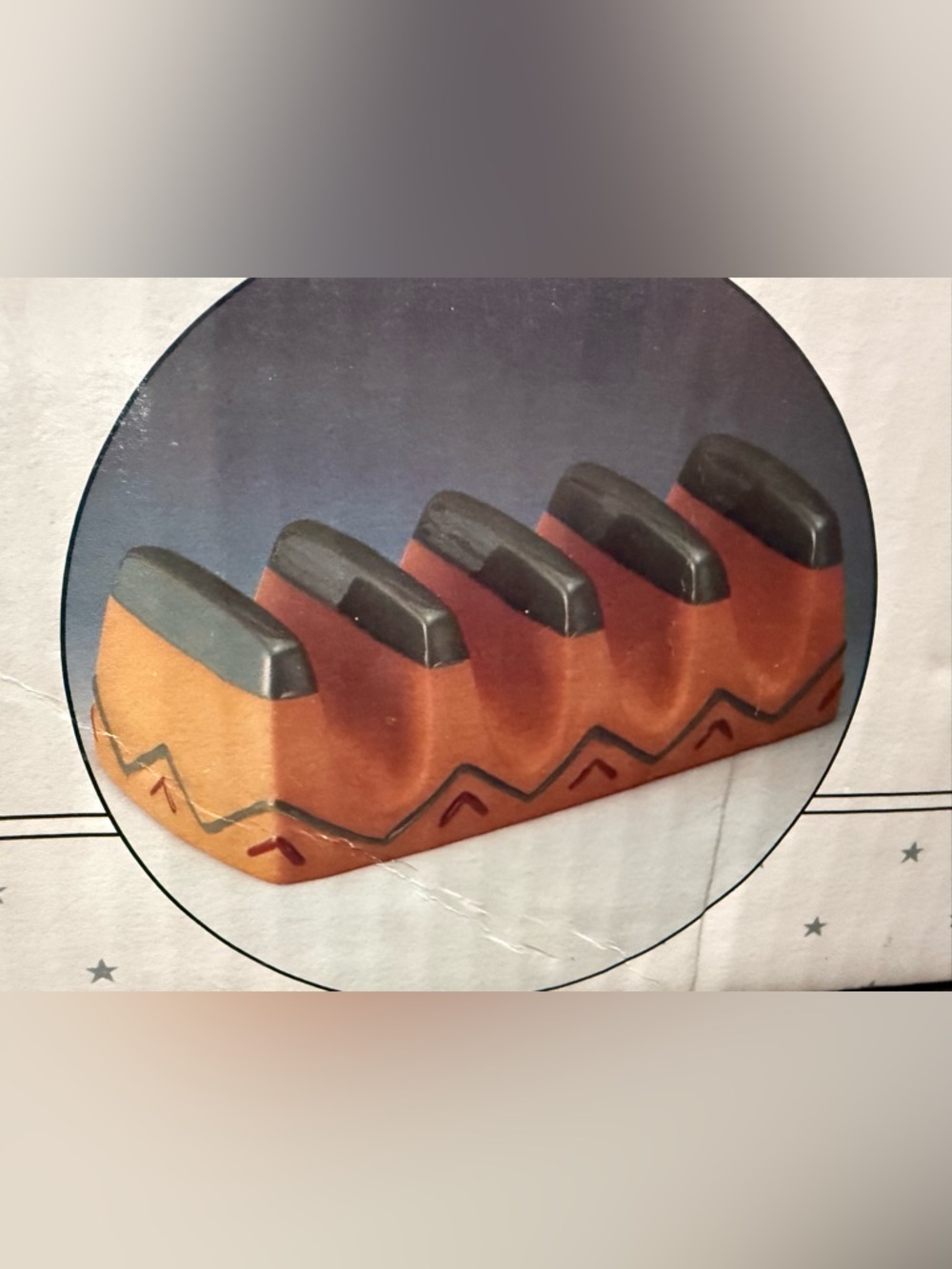 New in box Vintage New Terracotta Pottery Taco Holder